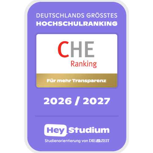 Siegel des CHE-Rankings für 2026/2027