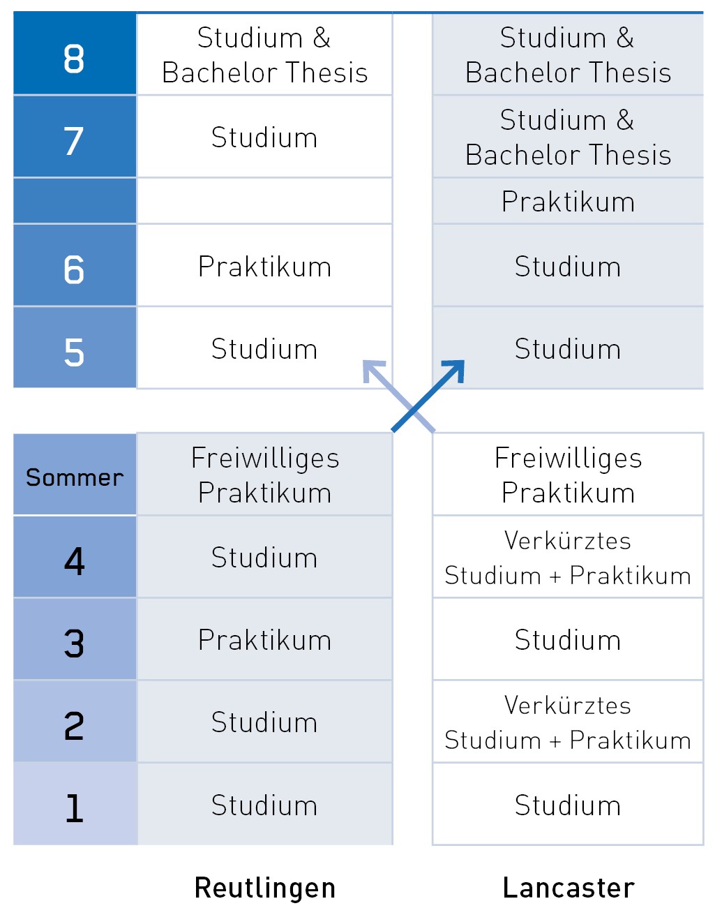 Studienverlauf im Deutsch-Englischen Double Degree in Englad
