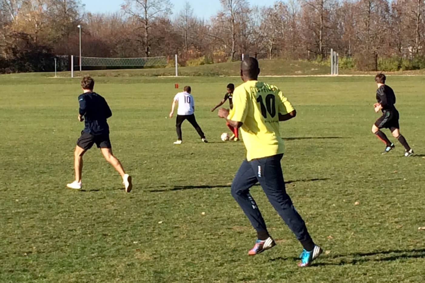 ESB Business School Students playing football together