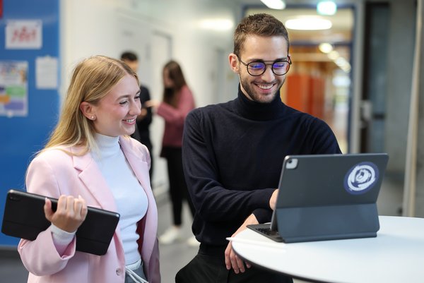 BA International Business students in building 5 