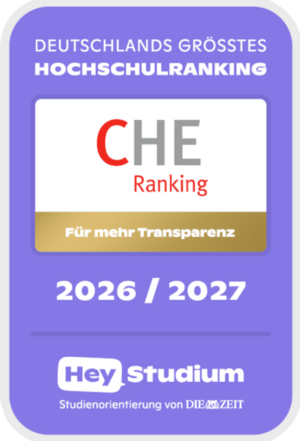 Siegel des CHE-Rankings für 2026/2027
