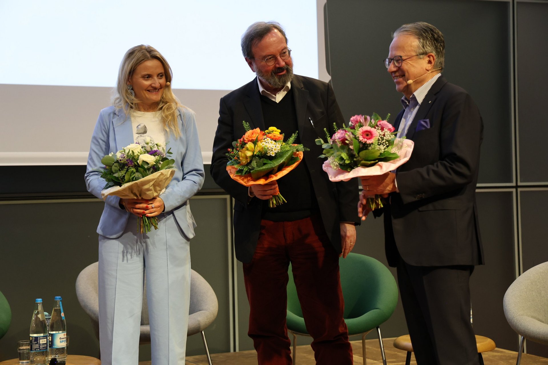Isabel Grupp-Kofler, Dr. Bernd Villhauer and Frank-Jürgen Weise at the end of the ESB Economic Forum 2026