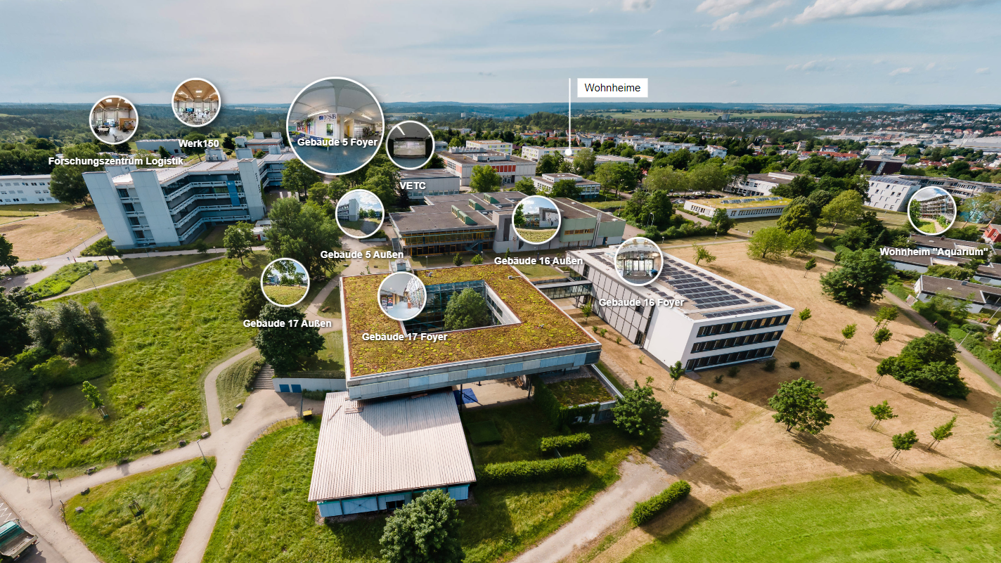 Der Campus der ESB Business School in einer 360°Ansicht